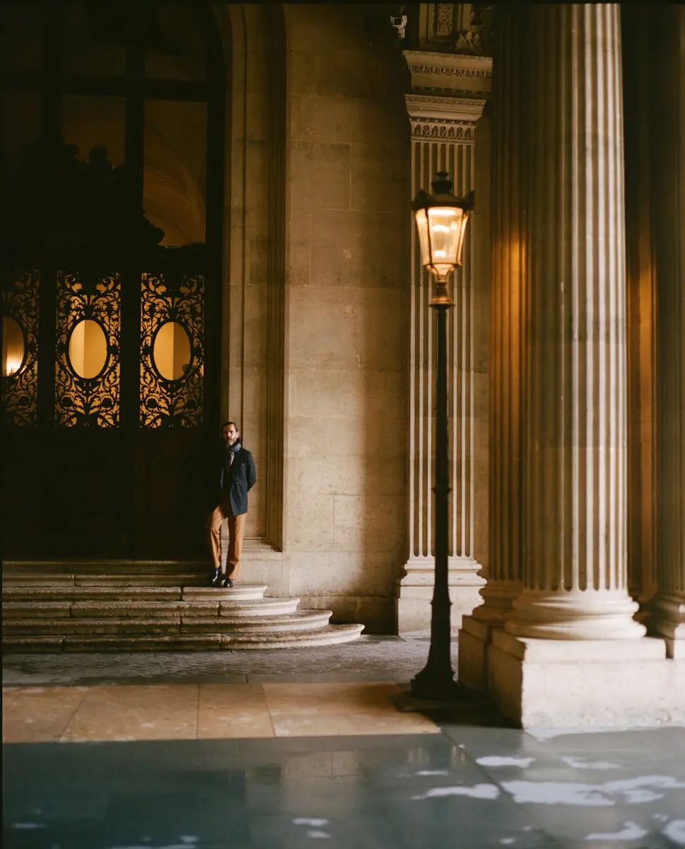 A scene from Drake's Tailoring in Paris dispatch, the walking tour of Parisian tailoring houses.