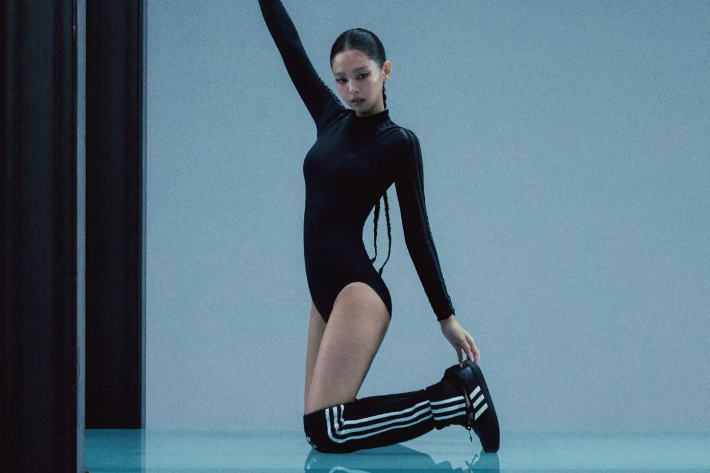 JENNIE for adidas Originals Functional Grace campaign imagery showing ballet-inspired sportswear