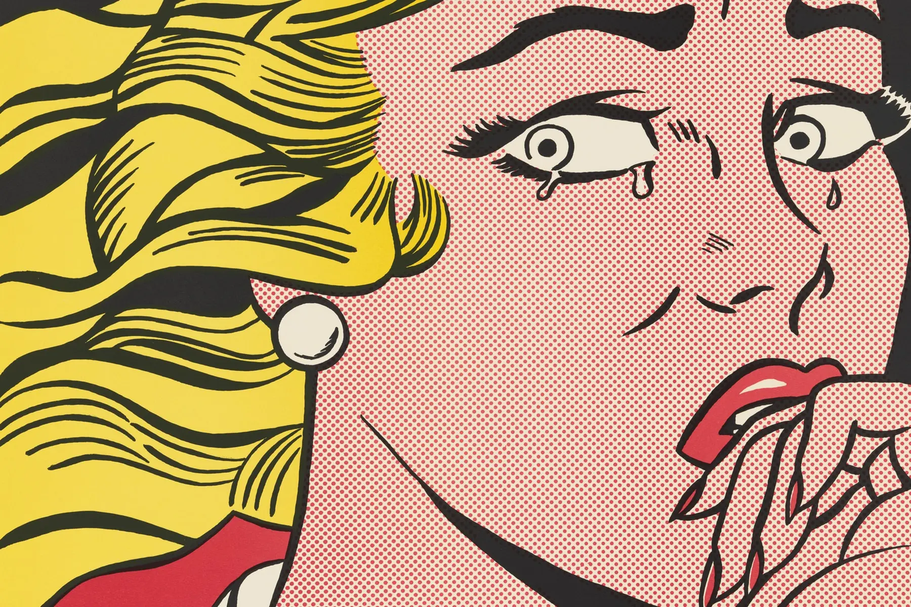 Roy Lichtenstein artwork featuring signature Ben-Day dots and comic-derived imagery