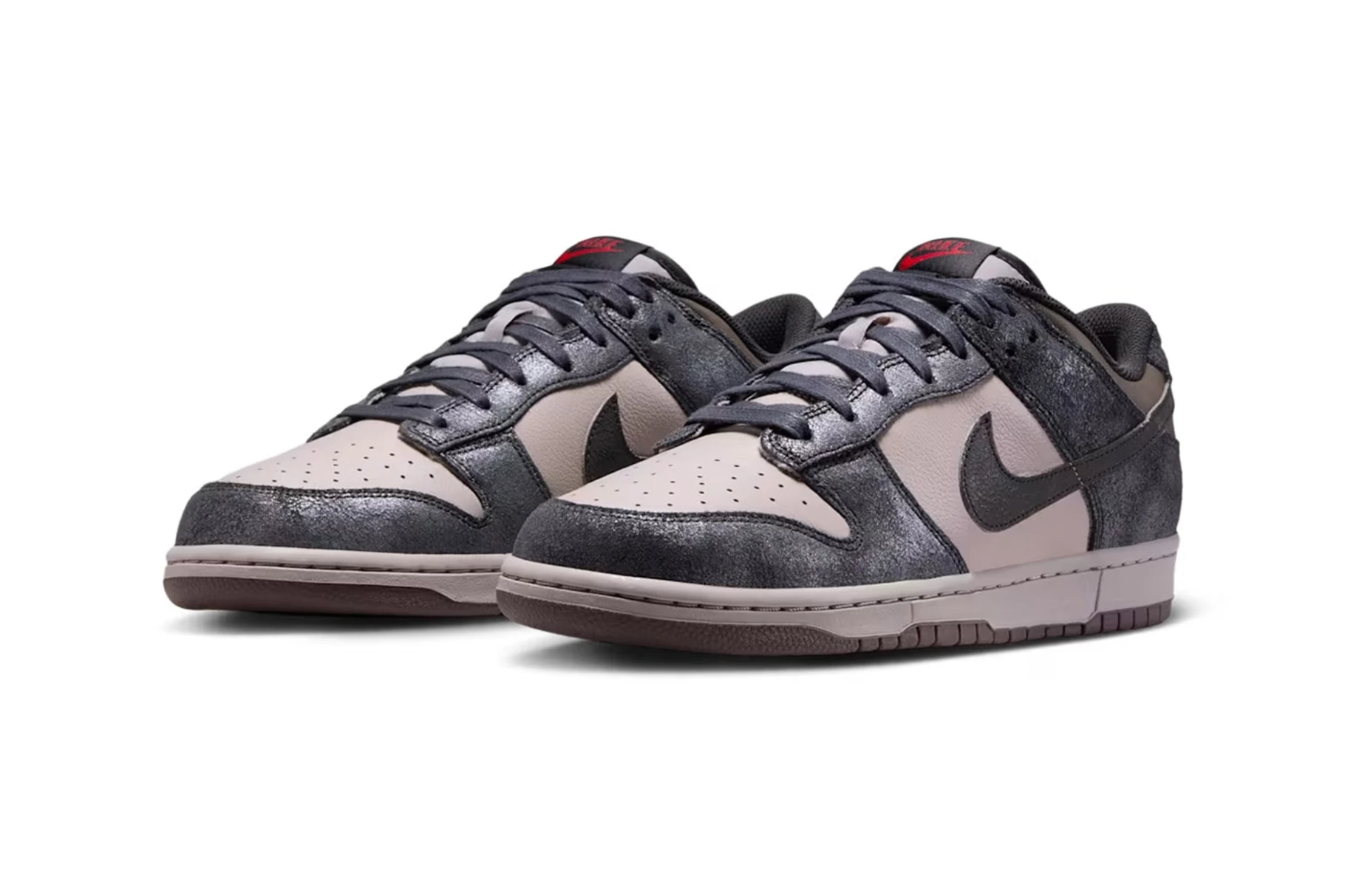 Nike Dunk Low CBGB in distressed brown suede with visible street sign tongue detail